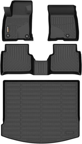 Binmotor-Floor Mats 2020-2024 Lincoln Aviator 6 Passenger, All Weather Mats for Lincoln Aviator Rubber Liners, Aviator Car Mats, TPE Car Floor Mat for Aviator 2020-2024 in Saudi Arabia