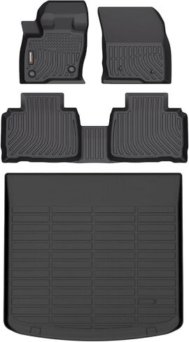 Binmotor-Floor Mats 2020-2024 Lincoln Aviator 6 Passenger, All Weather Mats for Lincoln Aviator Rubber Liners, Aviator Car Mats, TPE Car Floor Mat for Aviator 2020-2024 in Saudi Arabia