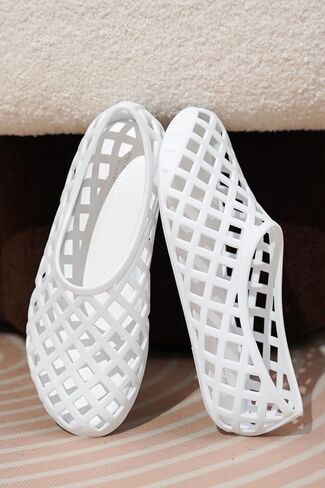 Project Cloud Jelly Ballet Flats Shoes for Women - Waterproof Womens Flats Womens Shoes - Lightweight Womens Flats, Non-Slip Jelly Shoes Women Flat Sandals Women (Jellz, CLEA, 8) Clear in Kuwait