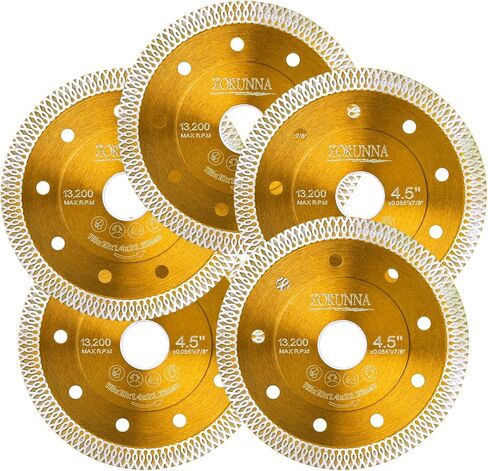 4.5" Diamond Blade for Angle Grinder, Super Thin Tile Cutting Blade for Smooth Cutting, 2Pcs Tile Cuttter Blade for Dry and Wet Cutting Porcelain Ceramic Tile Granite Marbles. in Saudi Arabia