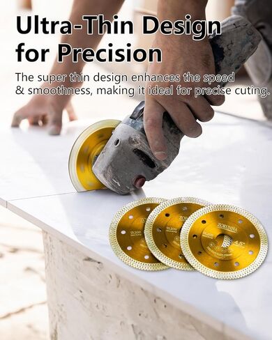 4.5" Diamond Blade for Angle Grinder, Super Thin Tile Cutting Blade for Smooth Cutting, 2Pcs Tile Cuttter Blade for Dry and Wet Cutting Porcelain Ceramic Tile Granite Marbles. in Saudi Arabia