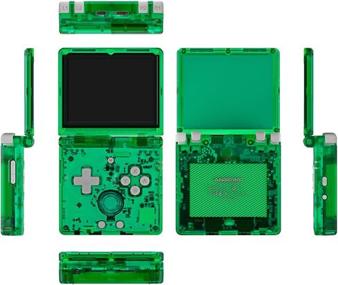 RG35XXSSP Game Game Console RG35XX SP Clamshell Retro Game Console مع 64G TF Card Games 5532 CONSOLE MAMING CONSOLE مع 3.5 بوصة شاشة 3300MAH بطارية 5G WIFI Bluetooth HD GREEN in Kuwait