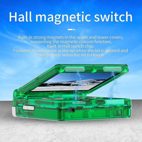 RG35XXSSP Game Game Console RG35XX SP Clamshell Retro Game Console مع 64G TF Card Games 5532 CONSOLE MAMING CONSOLE مع 3.5 بوصة شاشة 3300MAH بطارية 5G WIFI Bluetooth HD GREEN in Kuwait