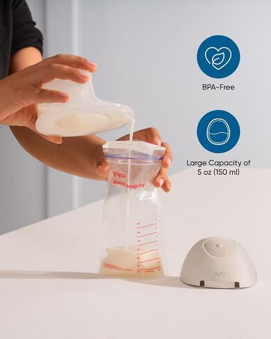 eufy Original 27mm Flange (2-Pack), Replacement Accessories for Wearable Breast Pump E10, Food-Grade Soft Silicone, Durable, Comfortable, Ergonomic Fit in Saudi Arabia