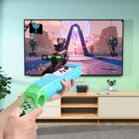 Fastsnail اطلاق النار بندقية متوافقة مع Nintendo Switch/Switch OLED ، استبدال لجوي Con Gun Game Gun Grips for Nintendo Switch Joycons/Switch OLED (Blue+Green) in Kuwait