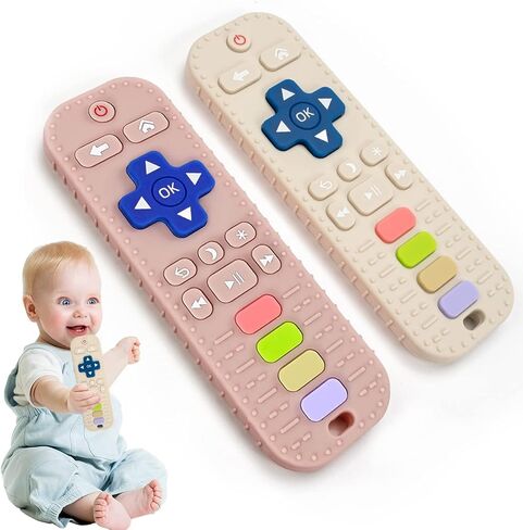 Baby Toys 0-6 Months, 2Pack Teethers for Babies 0-6 Months, 6 Month Old Baby Toys 3-6 Months, Baby Teether Toys, Infant Teething Toys for Baby Boy Girl Toys in Saudi Arabia