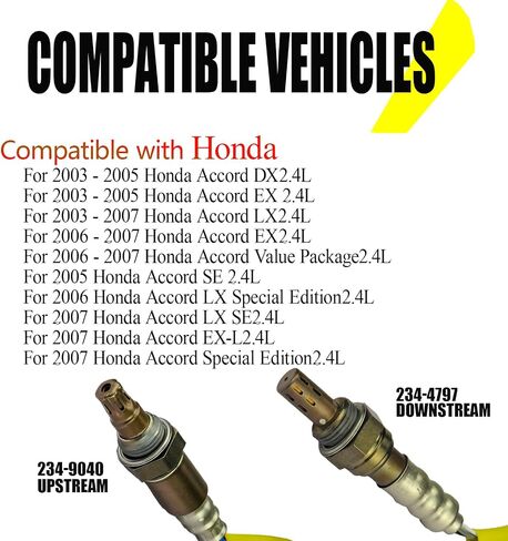 Oxygen O2 Sensor 1 & 2 fit Compatible with 15-20 Cadillac Escalade, for 14-20 Chevy Express Silverado 1500 Suburban Tahoe, for 14-20 GMC Yukon Sierra 1500 Savana Downstream Right and Left, 2PCS in Kuwait