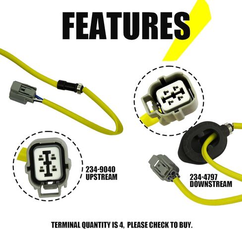 Oxygen O2 Sensor 1 & 2 fit Compatible with 15-20 Cadillac Escalade, for 14-20 Chevy Express Silverado 1500 Suburban Tahoe, for 14-20 GMC Yukon Sierra 1500 Savana Downstream Right and Left, 2PCS in Kuwait