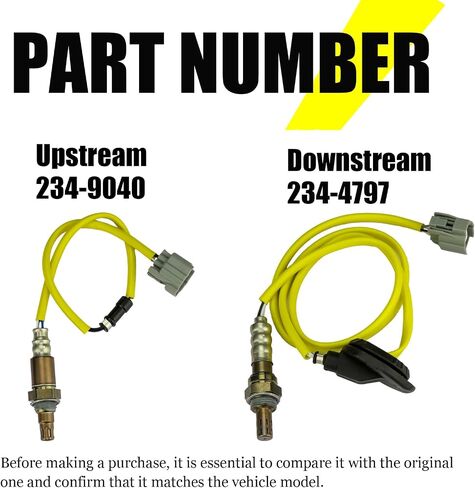 Oxygen O2 Sensor 1 & 2 fit Compatible with 15-20 Cadillac Escalade, for 14-20 Chevy Express Silverado 1500 Suburban Tahoe, for 14-20 GMC Yukon Sierra 1500 Savana Downstream Right and Left, 2PCS in Kuwait