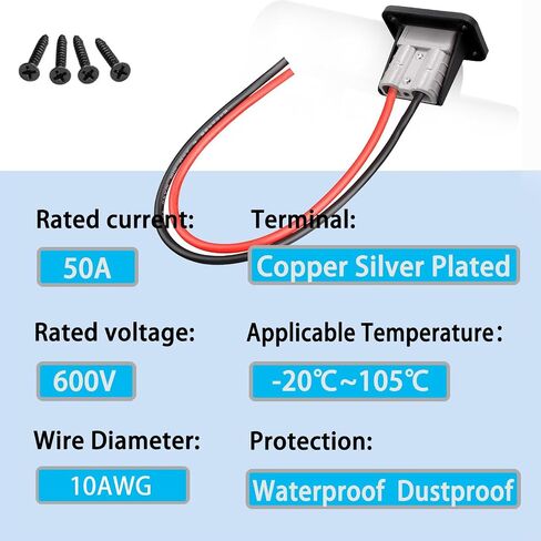 50 Amp Plug Power Connector Quick Connect Disconnect 50 Amp Battery Connector 50A 600 V (2 Way Ads 50cm) in Kuwait