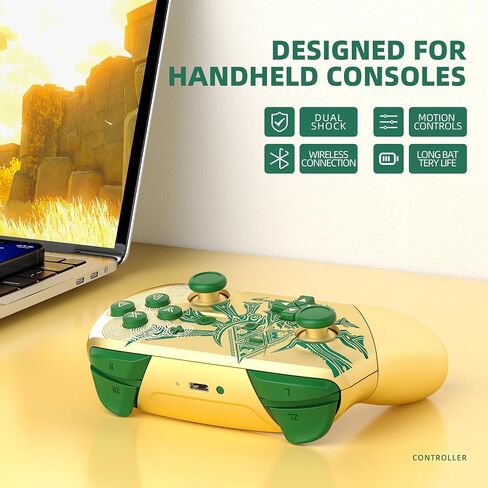 Switch Pro Controller, Wireless Switch Controllers with Carrying Storage Case, Upgraded Gamepad Switch Remote Replacement for Switch Controller Support NFC/Dual Vibration/Screenshot/Wake-up Function in Saudi Arabia