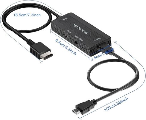 Ozvavzk N64 to HDMI Adapter Converter for N64/SNES/NGC Retro Game Console, Support 16:9/4:3 Conversion, HD 1080P/720P Display, Plug and Play(Include Hdmi Cable) (N64 to HDMI) in Saudi Arabia