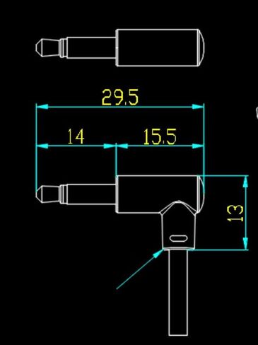 كابلات Luigis Modular M-PAR ذات الزاوية اليمنى Eurorack - حزمة من 5 كابلات سوداء، 24 بوصة (60 سم) in Saudi Arabia