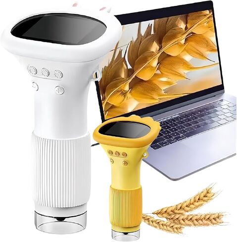 1000X Portable Digital Microscope, 2MP Macro Handheld Microscope 2.0 Inch IPS Color Screen with 8 LED Lights, Mini Microscope, One Click Photo & Video (Yellow) in Saudi Arabia