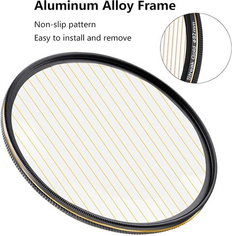 77mm Variable Blue Streak Filter, Special Effects Lens Filter, Anamorphic Optical Glass, Multi-Resistant Coated, Light Flare Effect Filter for Camera Lens in Saudi Arabia