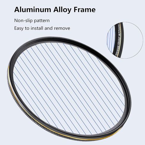 77mm Variable Blue Streak Filter, Special Effects Lens Filter, Anamorphic Optical Glass, Multi-Resistant Coated, Light Flare Effect Filter for Camera Lens in Saudi Arabia