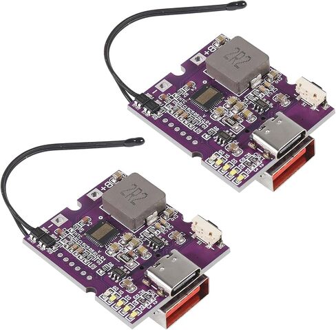 2pcs 22.5W Power Bank Bidirectional Fast Charging Mobile Power Module Circuit Board with Digital/Light Type-C USB Suppor PD/QC3.0 2.0（ C and A Port Digital） in Saudi Arabia