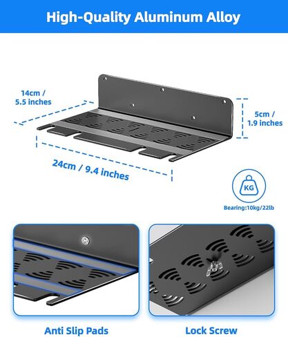 سبيكة الألومنيوم Mount Mount PS5 متوافقة مع جميع أجيال PS5 تحمل وحدات تحكمين غير مخصصة للتبديد الحراري PS5 Universal لغرفة المعيشة وغرفة النوم in Kuwait