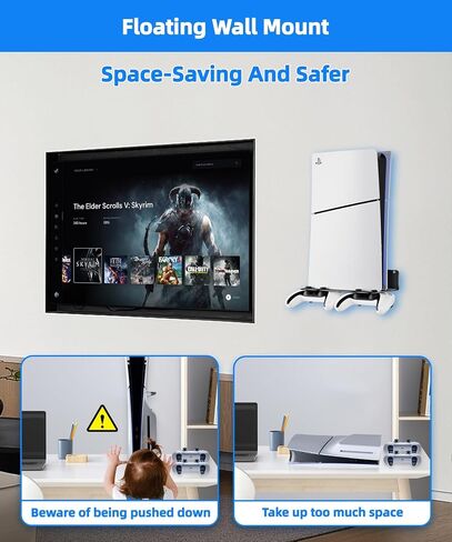 سبيكة الألومنيوم Mount Mount PS5 متوافقة مع جميع أجيال PS5 تحمل وحدات تحكمين غير مخصصة للتبديد الحراري PS5 Universal لغرفة المعيشة وغرفة النوم in Kuwait