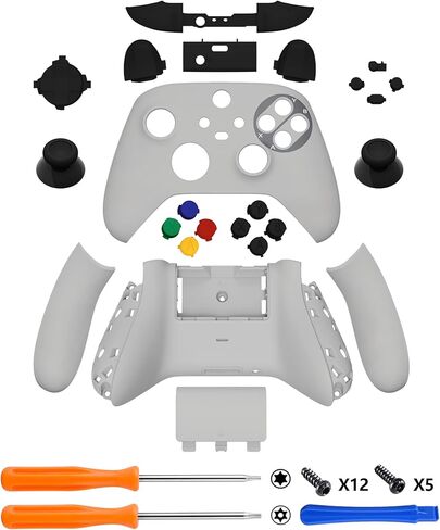 eXtremeRate Full Set Shell Buttons for Xbox Series X & S Controller, Cryo Impact Custom Replacement Side Rails Grips Front Back Plate Cover for Xbox Core Wireless Controller - Controller Excluded in Kuwait