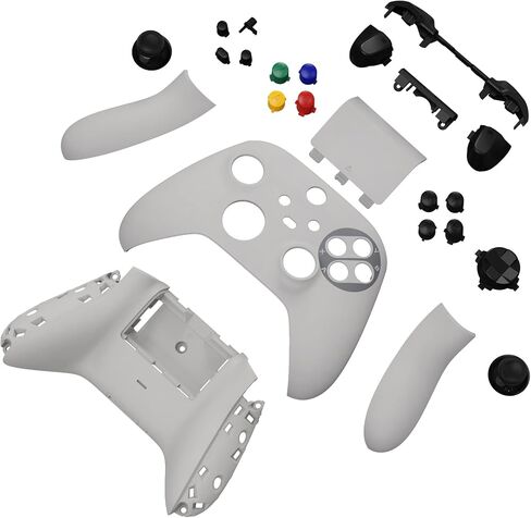 eXtremeRate Full Set Shell Buttons for Xbox Series X & S Controller, Cryo Impact Custom Replacement Side Rails Grips Front Back Plate Cover for Xbox Core Wireless Controller - Controller Excluded in Kuwait