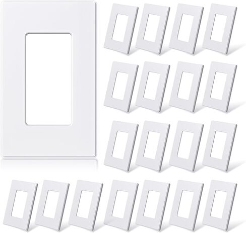 ELEGRP Matte Black 1-Gang Screwless Decorative Wall Plates, Standard Size Unbreakable Thermoplastic Faceplate Cover for Decorator Receptacle Outlet Switch, UL Listed (5 Pack) in Saudi Arabia