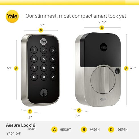 Yale Assure Lock 2 Touch Keypad with Wi-Fi - Satin Nickel in Saudi Arabia