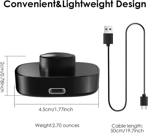 متوافق مع شاحن Oura Ring Gen3 - الحجم 11 - قفص الاتهام السريع مع كابل USB -C للحلقة الذكية (11) in Kuwait