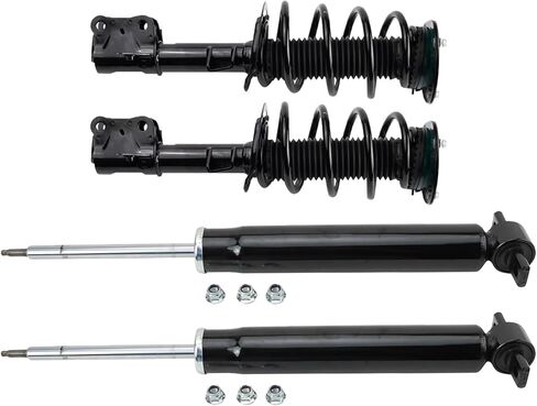 TRQ Front and Rear Complete Strut Assembly & Shock Absorber Kit Complete Strut & Coil Spring Assembly Compatible with 2010-2017 Chevrolet Equinox GMC Terrain in Kuwait
