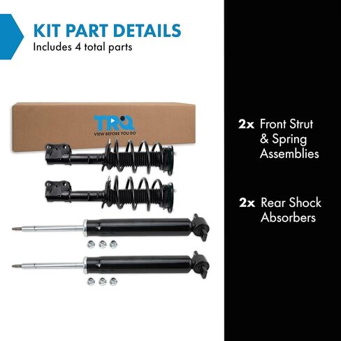 TRQ Front and Rear Complete Strut Assembly & Shock Absorber Kit Complete Strut & Coil Spring Assembly Compatible with 2010-2017 Chevrolet Equinox GMC Terrain in Kuwait