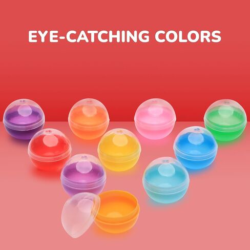 Vending Machine Capsules - 1.26 Inches Round Plastic Capsules - 250 Pcs Bulk Toy Capsules - Assorted Colors Prize Container Vending Capsule - Plastic Party Favor Containers in Kuwait