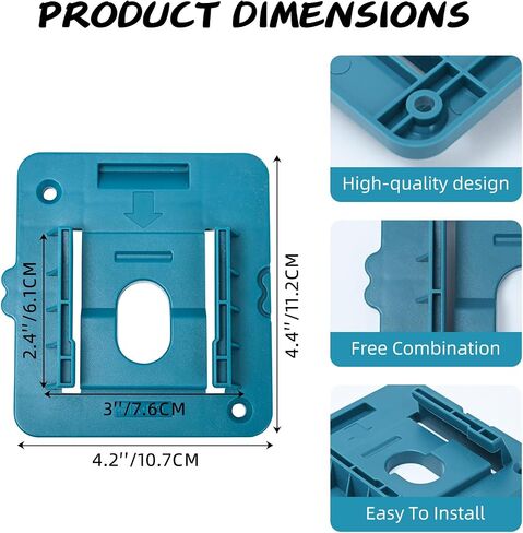 حامل حامل البطارية لـ Makita 18V Mounts Mounts حامل Dock ملاءمة لـ BL1860 BL1850 BL1840 BL1830 (5 عبوة) in Saudi Arabia