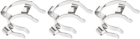 YOKIVE 3 Pcs Joint Clip, Smooth and Tough Surface | Gripping Tightly, Great for Office, Daily Use, Scientific Labs (Silver,1.02 x 0.51-Inch) in Kuwait