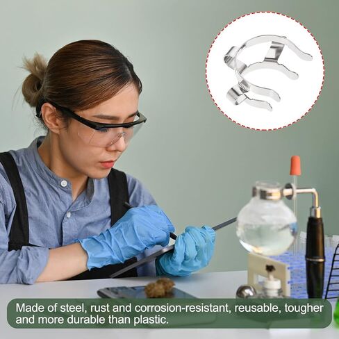 YOKIVE 3 Pcs Joint Clip, Smooth and Tough Surface | Gripping Tightly, Great for Office, Daily Use, Scientific Labs (Silver,1.02 x 0.51-Inch) in Kuwait