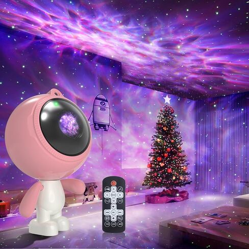 AIRIVO Astronaut Galaxy Projector, Star Projector for Bedroom, Robot Galaxy Projector Night Light for Kids, Bluetooth Speaker Ceiling Projector, Room Decor Gifts for Adults, Teens, Christmas in Saudi Arabia