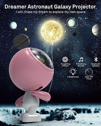 AIRIVO Astronaut Galaxy Projector, Star Projector for Bedroom, Robot Galaxy Projector Night Light for Kids, Bluetooth Speaker Ceiling Projector, Room Decor Gifts for Adults, Teens, Christmas in Saudi Arabia