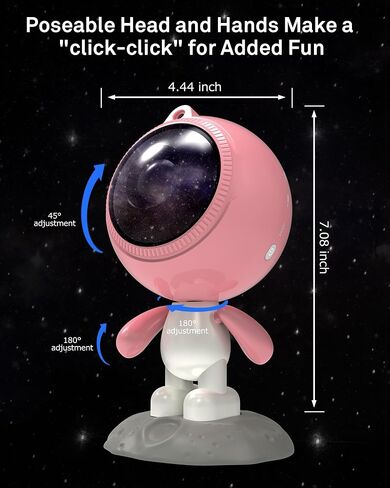 AIRIVO Astronaut Galaxy Projector, Star Projector for Bedroom, Robot Galaxy Projector Night Light for Kids, Bluetooth Speaker Ceiling Projector, Room Decor Gifts for Adults, Teens, Christmas in Saudi Arabia