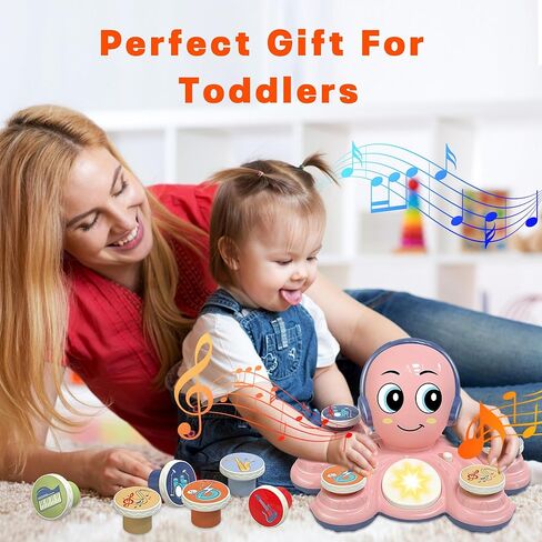 ألعاب Contixo Baby Musical - ألعاب التعلم KD3 للأطفال الصغار ، ألعاب Octopus للأطفال ، لعبة تعليمية موسيقية ما قبل المدرسة للطفل ، ألعاب Drum for Toddlers ، Blue in Kuwait