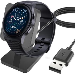 Compatible with Moto Watch 120 Charger,Lamshaw Charging Stand Desk Holder Charging Dock Station Compatible with Moto Watch 120, 70, 40 Smart Watch (Black-1)