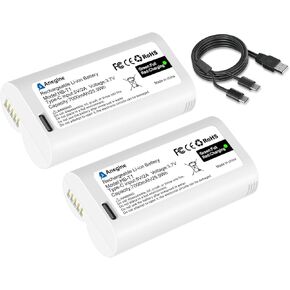WBAT1 Removable Battery Pack Upgraded 7000mAh for Wyze Battery Cam Pro 2K Camera Replacement Batteries with Type-C Direct Charging Port (2-Pack)