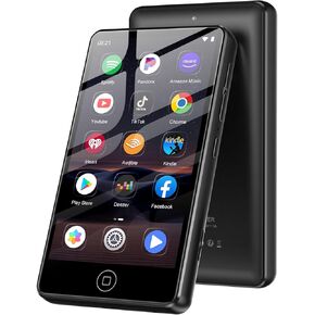 144GB MP3 Player with Bluetooth and WiFi,Mp4 Mp3 Player with Spotify, Audible, Amazon Music,4.02-inch Touchscree Player for Kids with Libby,Audible,Spotify Kids,up to 512GB