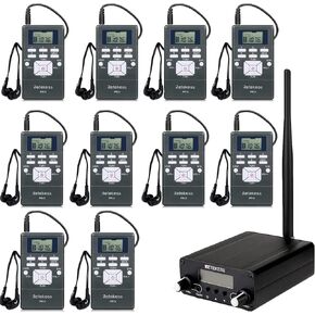 Retekess TR508 FM Transmitter for Church, Retekess PR13 FM Radio Stereo Station for Drive in Movie,Parking Lot,Home,Lights Fireworks Show, Fcc Certified