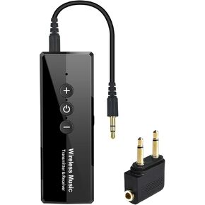 Upgraded Bluetooth 5.3 Transmitter 3-in-1, Portable Wireless Rechargeable Transceiver Adapter for TV PC, Stereo Audio Receiver for Car Speaker System
