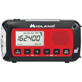 Midland - WR120B - NOAA Emergency Weather Alert Radio | Localized Programming, Trilingual Display, 60+ Emergency Alerts, Alarm, Selectable Alert Tone in Saudi Arabia