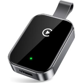 High Tech Wireless CarPlay Adapter for Apple-Super Mini Edition | Easy to Upgrade Wired Car Play to Wireless | No Delay Dongle for iPhone iOS 10+ & Cars with Built-in CarPlay(Licorice Espresso)