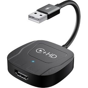 Wireless CarPlay Adapter for Apple,Plug and Play CarPlay Wireless Adapter with HDMI Input for Fire TV Sticks and Game Consoles,Fit for Cars with Factory Wired CarPlay from 2016 & iOS 10+ Phone