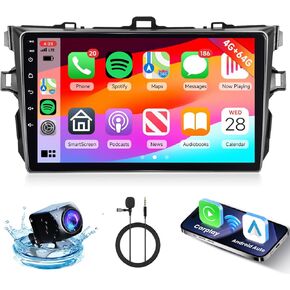 [4G+64G] Android Car Stereo لـ Toyota Corolla 2009-2013 Radio مع Radio Android Android Auto ، شاشة Hodozzy 9 بوصة مع GPS ، رابط المرآة ، البلوتوث ، WiFi ، DSP ، FM/RDS Radio