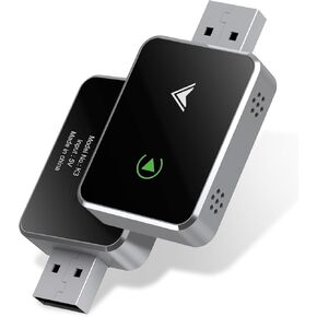 Wireless CarPlay Adapter, 2025 Upgraded 2-in-1 Mini Size CarPlay & Android Auto, Convert Wired to Wireless with USB & USB-C/Type-C, Plug & Play, Stable Control & No Delay, with iPhone & Android