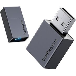 Wireless CarPlay Adapter for Apple, Plug and Play Low Latency Mini Wilreless Carplay Adapter for iPhone Converts Wired to Wireless CarPlay Dongle for Cars from 2016 and iOS 10+ USB Type-A