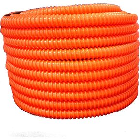 HydroMaxx® Flexible Corrugated PVC Non-Split Tubing and Convoluted Wire Loom - UV Stabilized - Rated for Outdoor Use (1 1/2" dia x 100 ft, Orange)